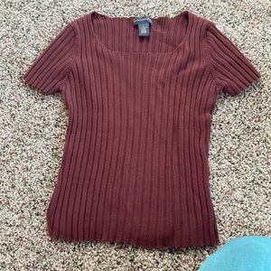 Vintage banana republic square neck ribbed shirt